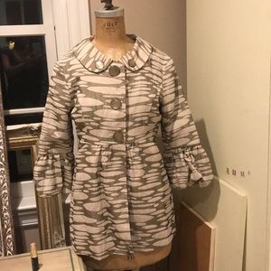 Taupe flutter sleeve jacket